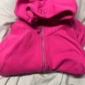 Lululemon half zip hoodie scuba in sonic pink